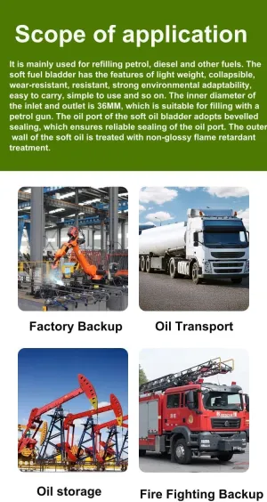 100 Gallons Diesel Tank Vehicle, Petrol Tank Fuel Bladder, Collapsible Fuel Bladder Emergency Tanks, Customisable Folding Oil Bag Gasoline Container, High Volume Diesel Container for Drought Resistanc