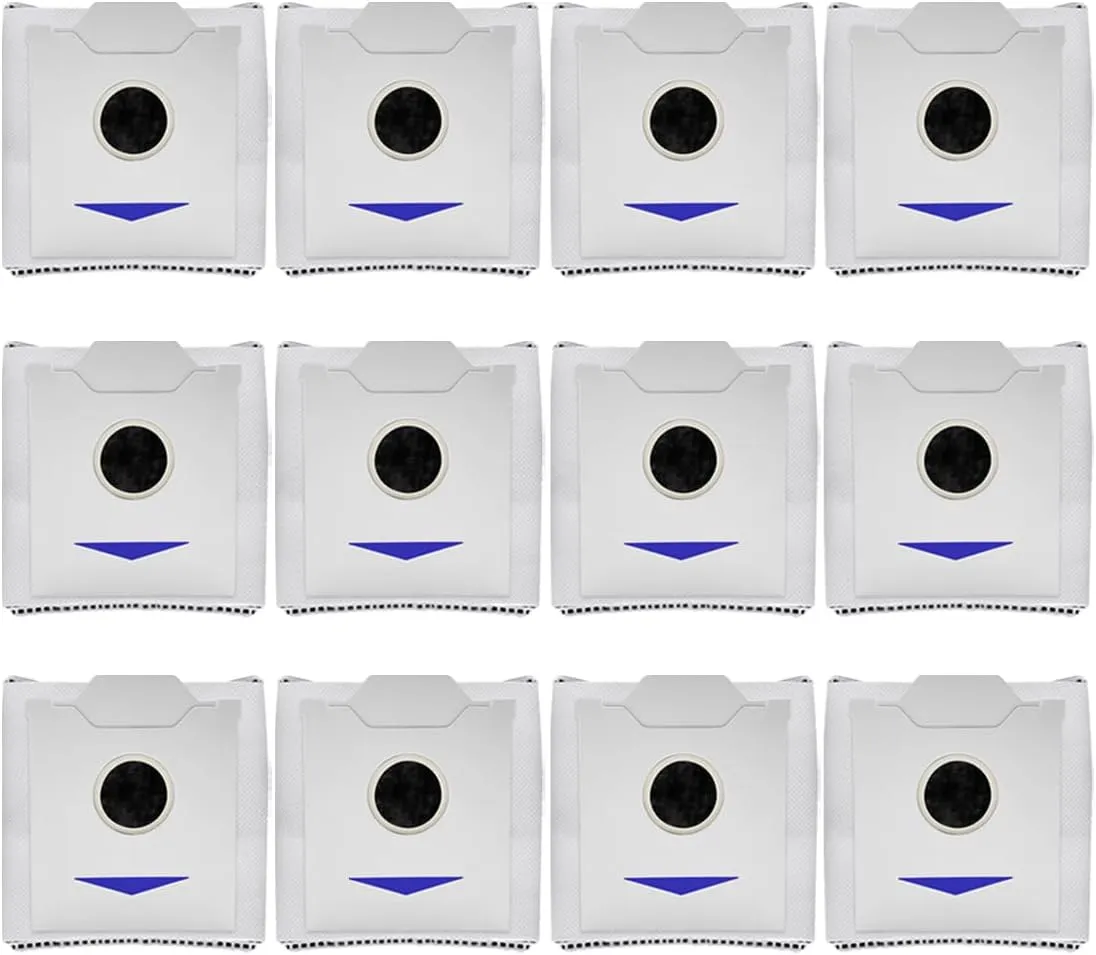 12pcs Dust Bags for Ecovacs Deebot N30 OMNI/ N30 PRO OMNI Robot Vacuum, Ecovacs Deebot N30 Omni Dust Bags Deebot N30 Omni Pro Dust Bag Ecovacs Dust Bag