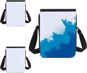 2 Pcs Diy Sublimation Messenger Bags, Blank Polyester Crossbody Bags With Zippers, 9.4×7.1, Adjustable Shoulder Bags For Work, Travel, School