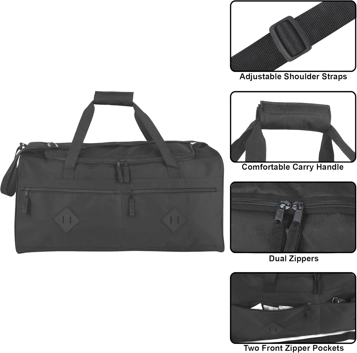 24 Inch 55 Liter Multi Pocket Duffle Bags for Men & Women For Traveling, the Gym, and as Sports Equipment Bag/Organizer