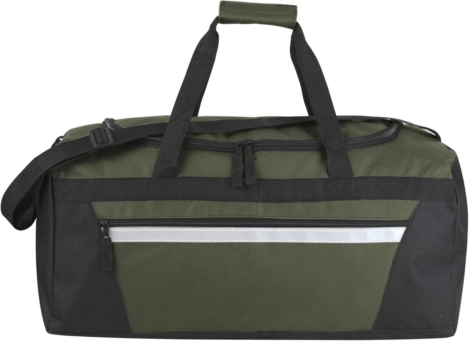 24 Pack Reflective Duffle Bags Bulk for Homeless Adults, Gym, Foster Kids Bulk Duffel Bags Wholesale (Men's Colors Pack)