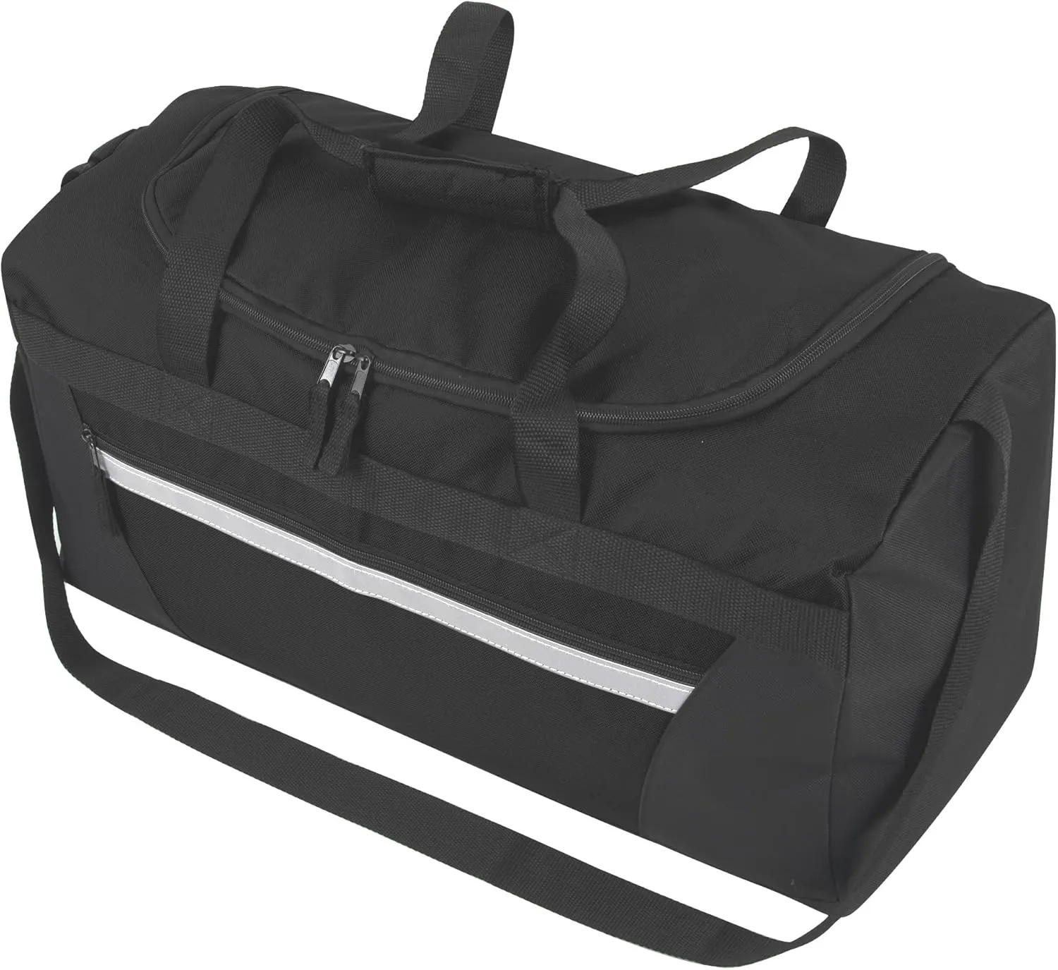 24 Pack Reflective Duffle Bags Bulk for Homeless Adults, Gym, Foster Kids Bulk Duffel Bags Wholesale (Men's Colors Pack)