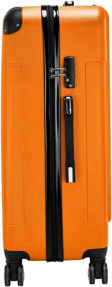 3-Piece Luggage Set Travel Lightweight ABS Suitcases with Silent Rolling Wheels, TSA lock & Moulded Corner, Carry on Travel Storage Luggages for Business, Trip, Orange (20"/24"/28")