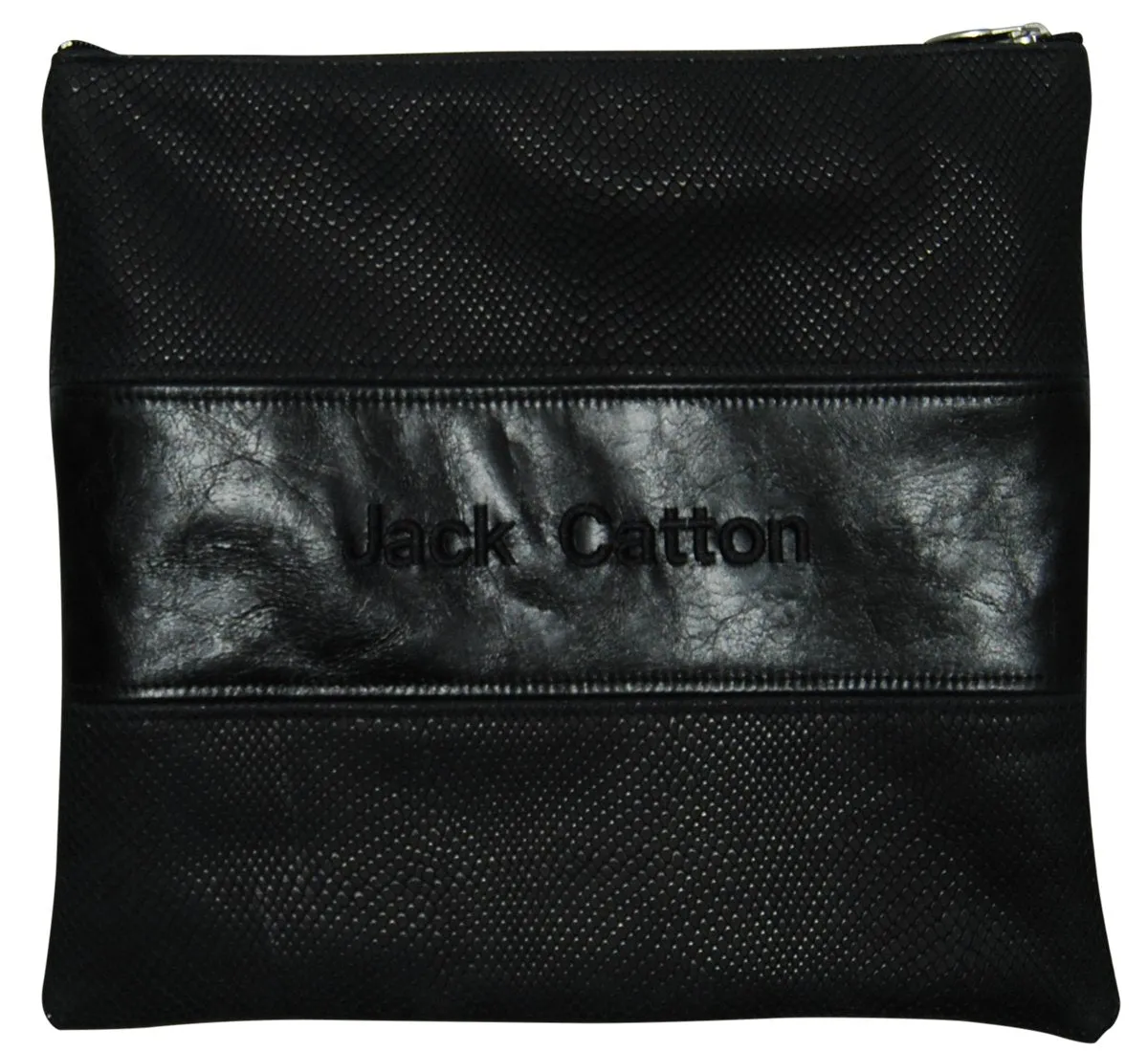 3 stripe leather Tallis and Tefillin bag with black snake and black distressed leather