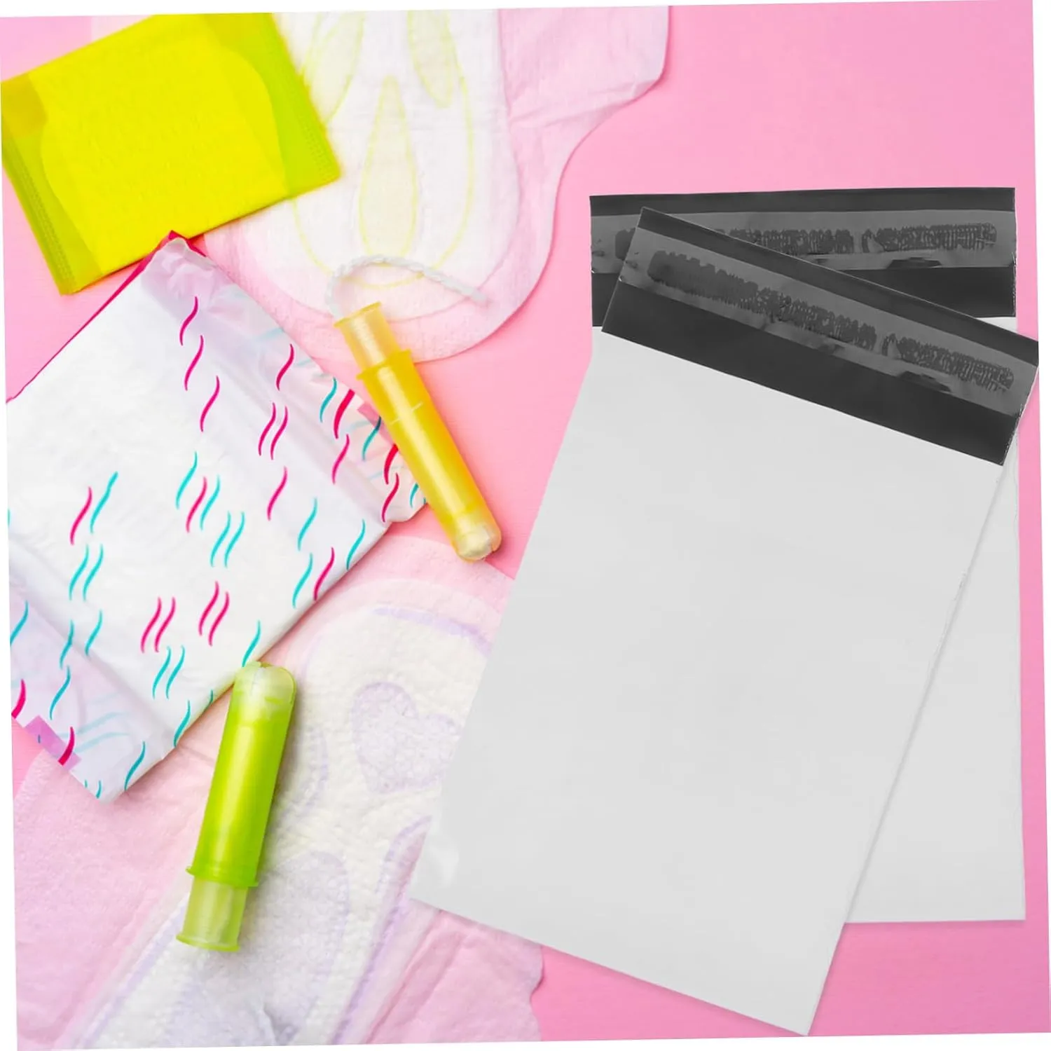3sets 100pcs Sanitary Napkin Bags Leak Menstrual Disposal Pouch for Women Self Sealing Trash Storage Bag Lightweight and Elegant Design for Personal 100pcs*3