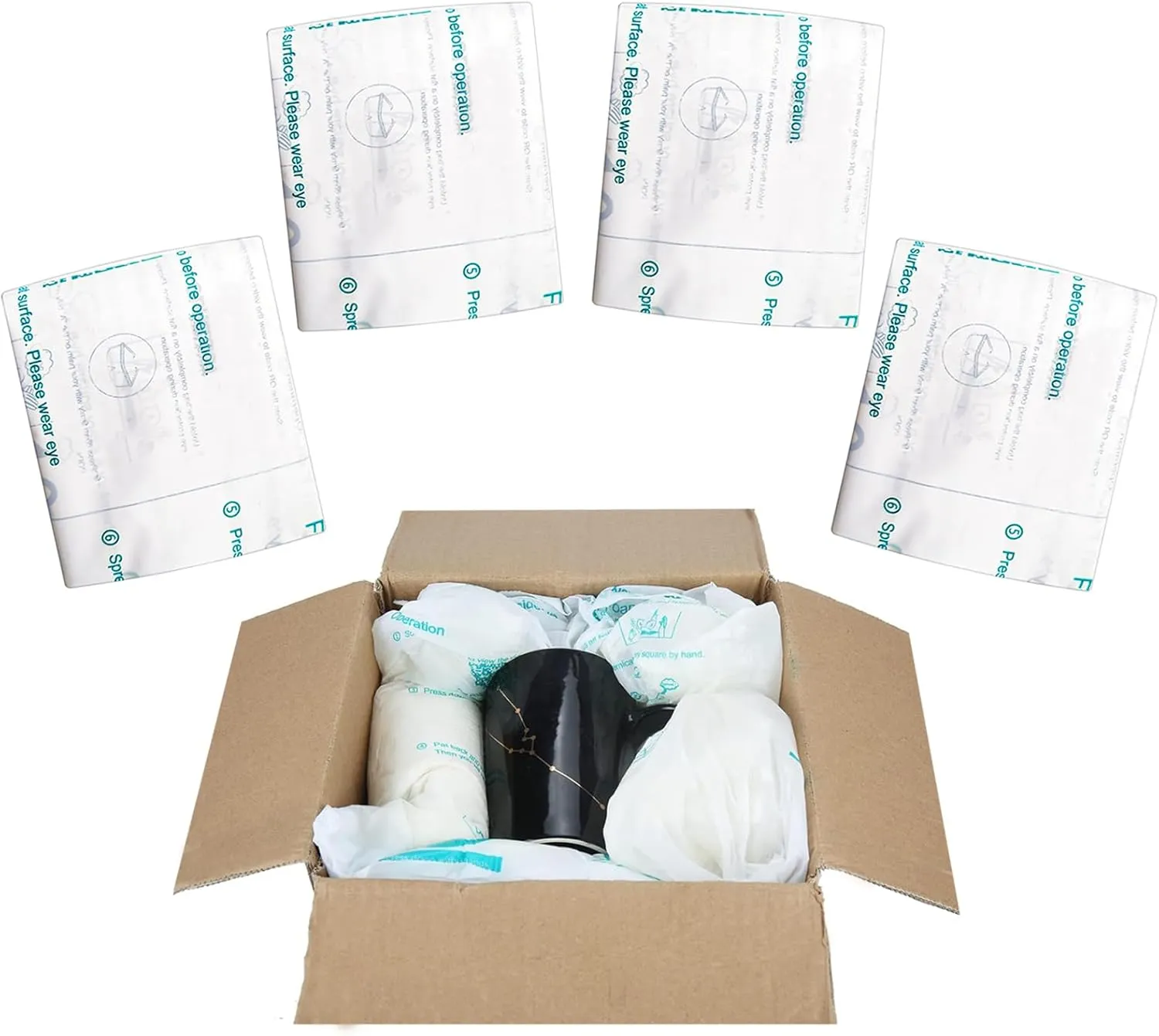 4PCS 18 * 23 Inch Foam Bags For Shipping, Expanding Foam, Instant Pack Quick Expanding Packaging Bags, Packing, Mailing and Shipping Solutions