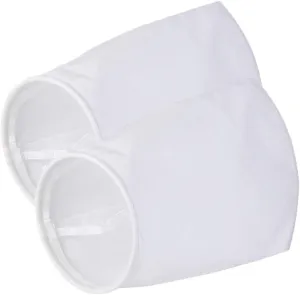 5 Micron 7 Inch Ring Fabric Filter Socks - by 17 Inch Long - 2 Pack - Felt Filter Bags for Industrial, Aquarium Sump, Pond, Reef Tank, Chemicals (5 Micron - 7 Inch Steel Ring)