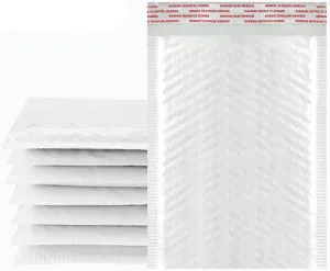 50Pcs Bubble Envelopes White Foam Shipping Bags Poly Bubble Mailers Pad Self Seal Packing Bags