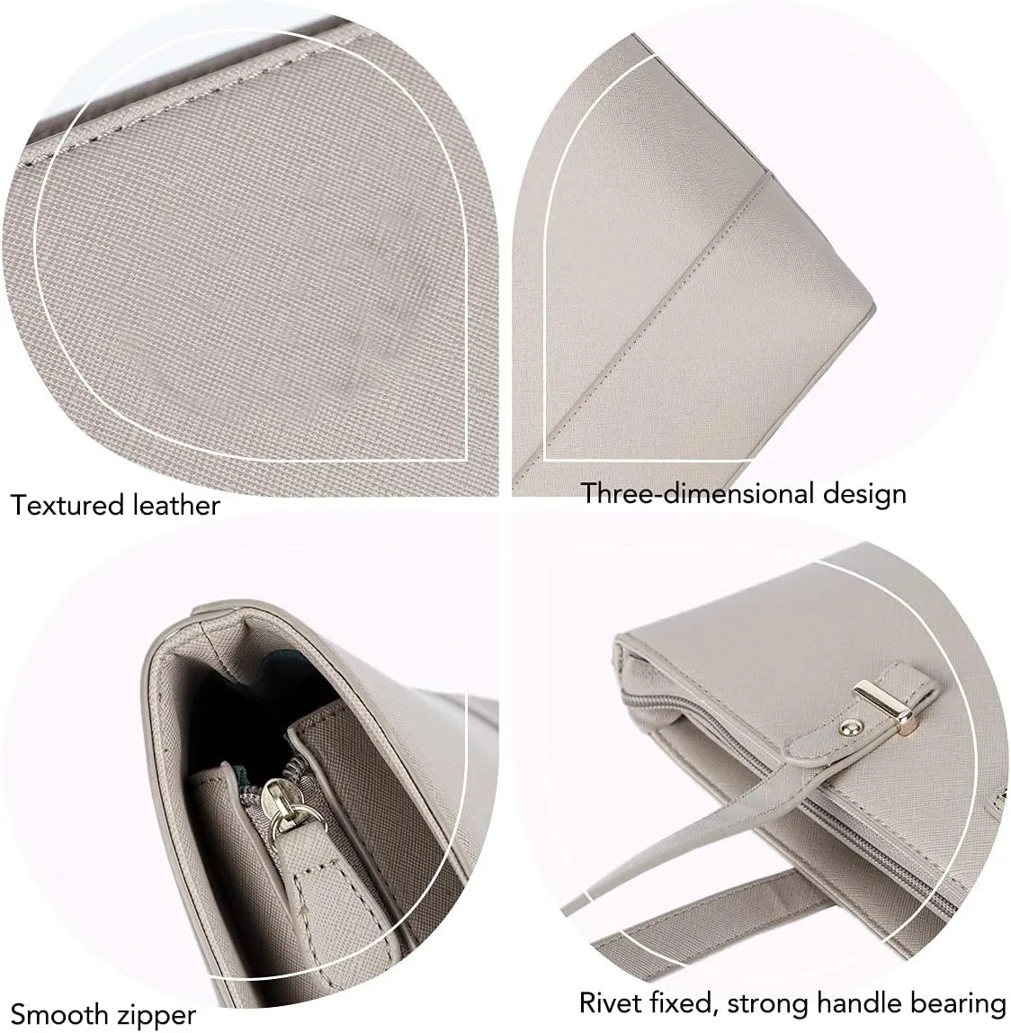 5pcs Purses Handbags Set for Women Shoulder Tote Satchel Bags