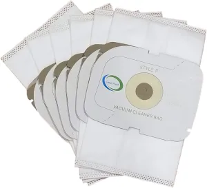 6 Replacement Style P HEPA Vacuum Bags. Compatible with Aerus Lux Guardian Platinum Canister Vacuum Cleaner.