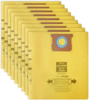 9 Packs 90672 Type I High Efficiency Dust Collection Bags for 10-14 Gallon Vacuum Bags Type I and Type F 90672 9067200 9067233 90662 9066200 9066233 Part VF2005