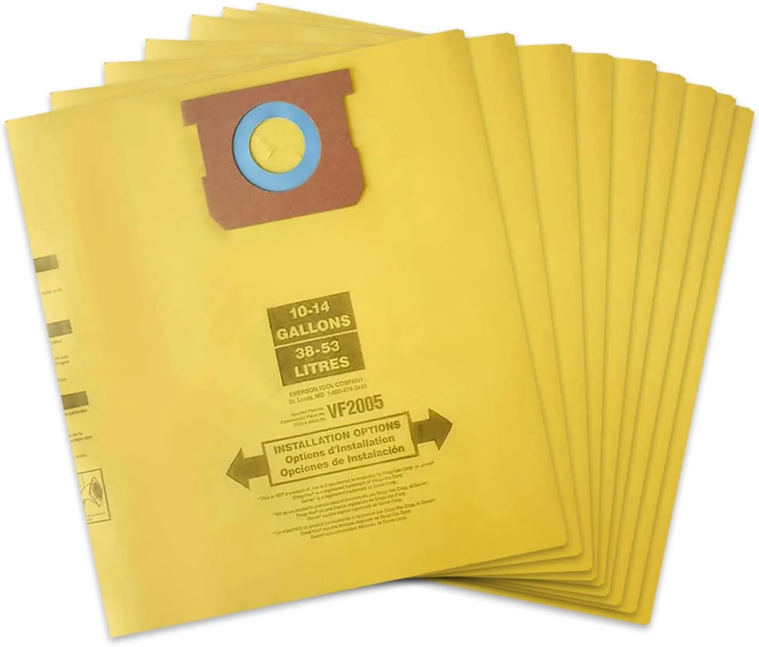 9 Packs 90672 Type I High Efficiency Dust Collection Bags for 10-14 Gallon Vacuum Bags Type I and Type F 90672 9067200 9067233 90662 9066200 9066233 Part VF2005