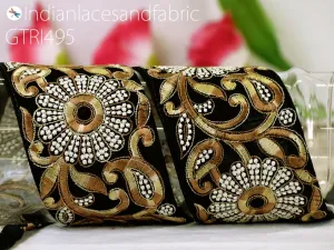 9 Yard Embroidered 8cm Trim Indian Sari Border Doll Making Tape Saree Sewing Decorative Beach Bag Cushions Trimmings Home Decor Ribbon