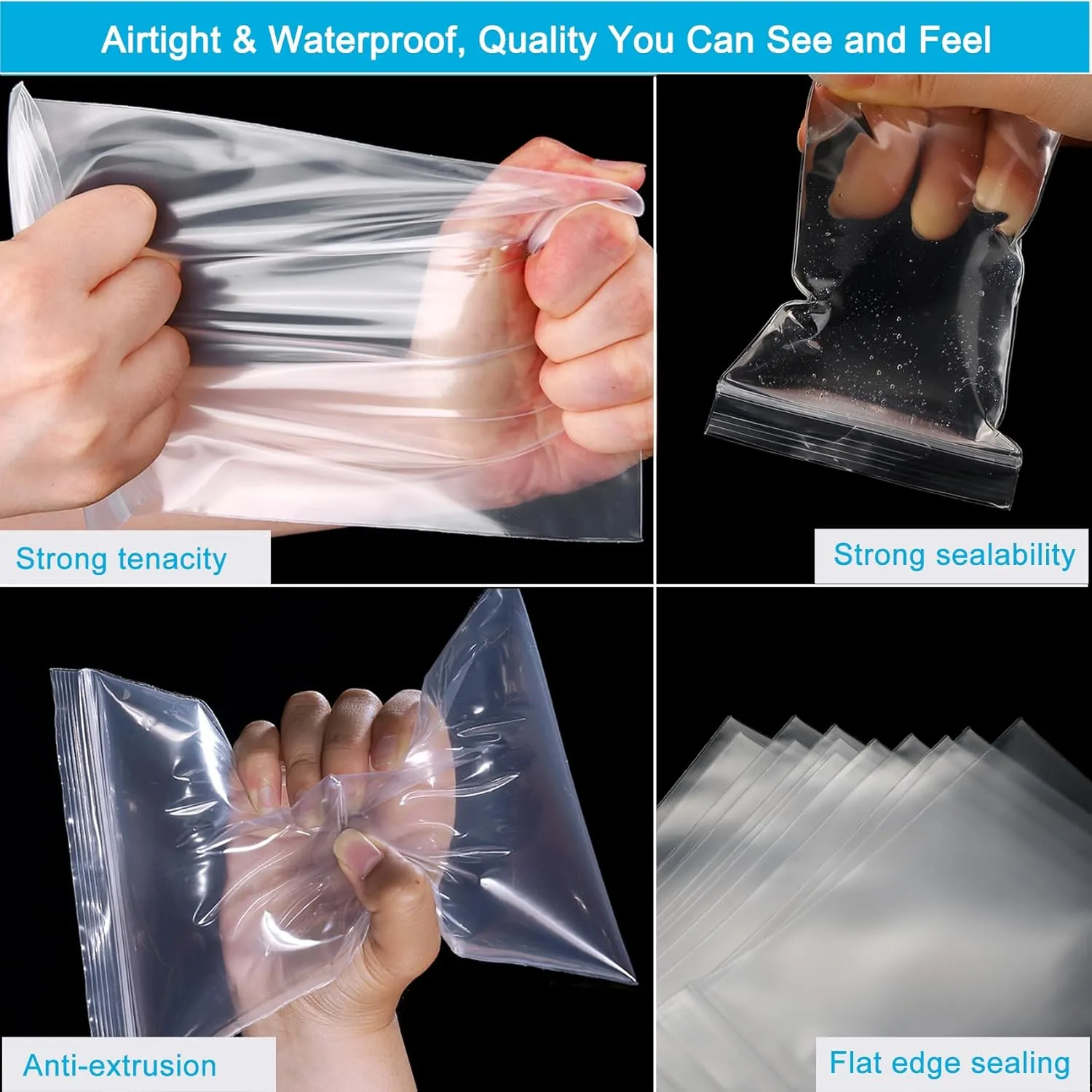 9''x 12'', (Pack of 200) 2 mil Thick Clear Plastic Reclosable Zip Poly Bags with Resealable Lock Seal Zipper for Photo, Jewelry, Bakery, Treats, Travel, Storage, Packaging & Shipping