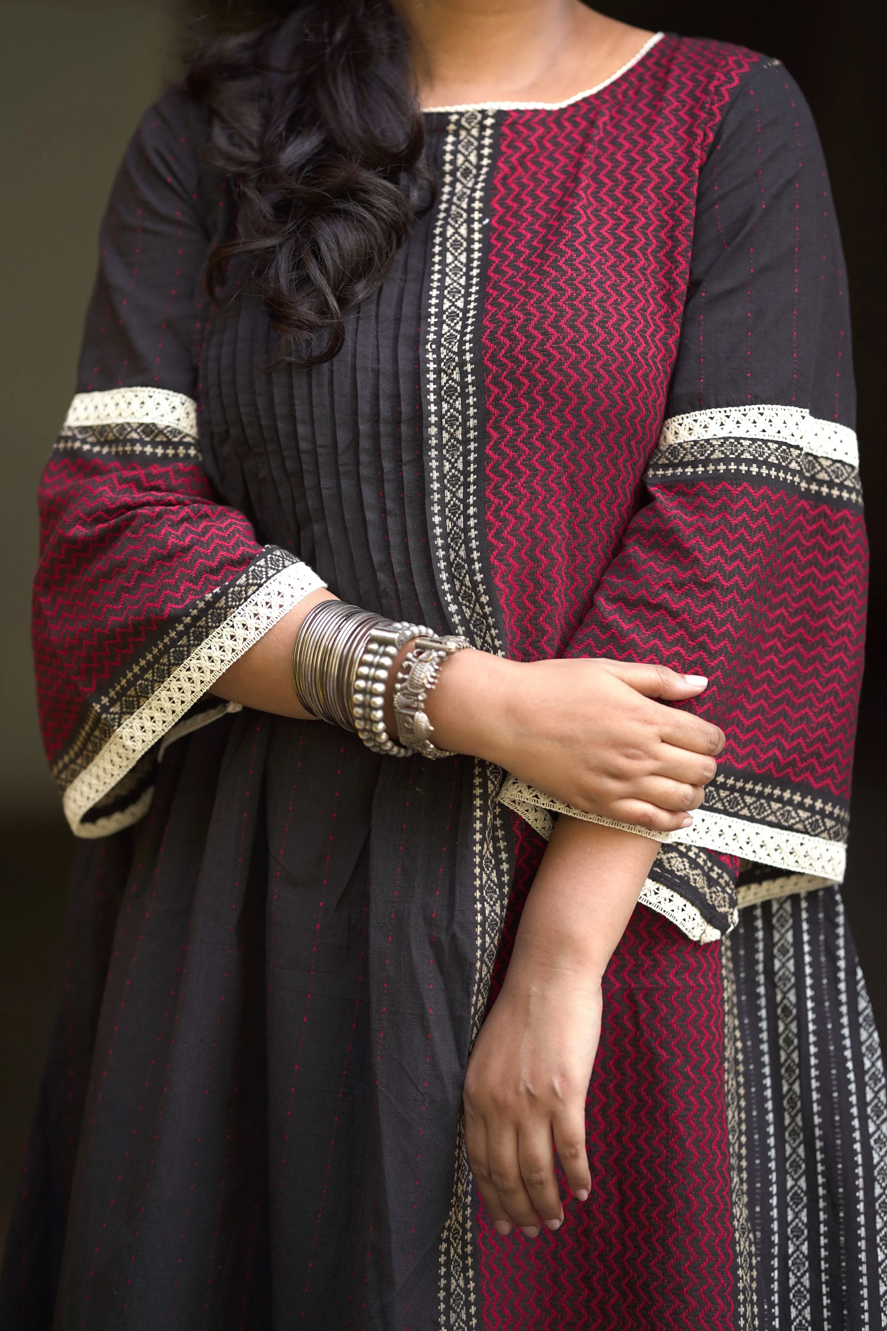 Abhoya- Black Cotton Dress