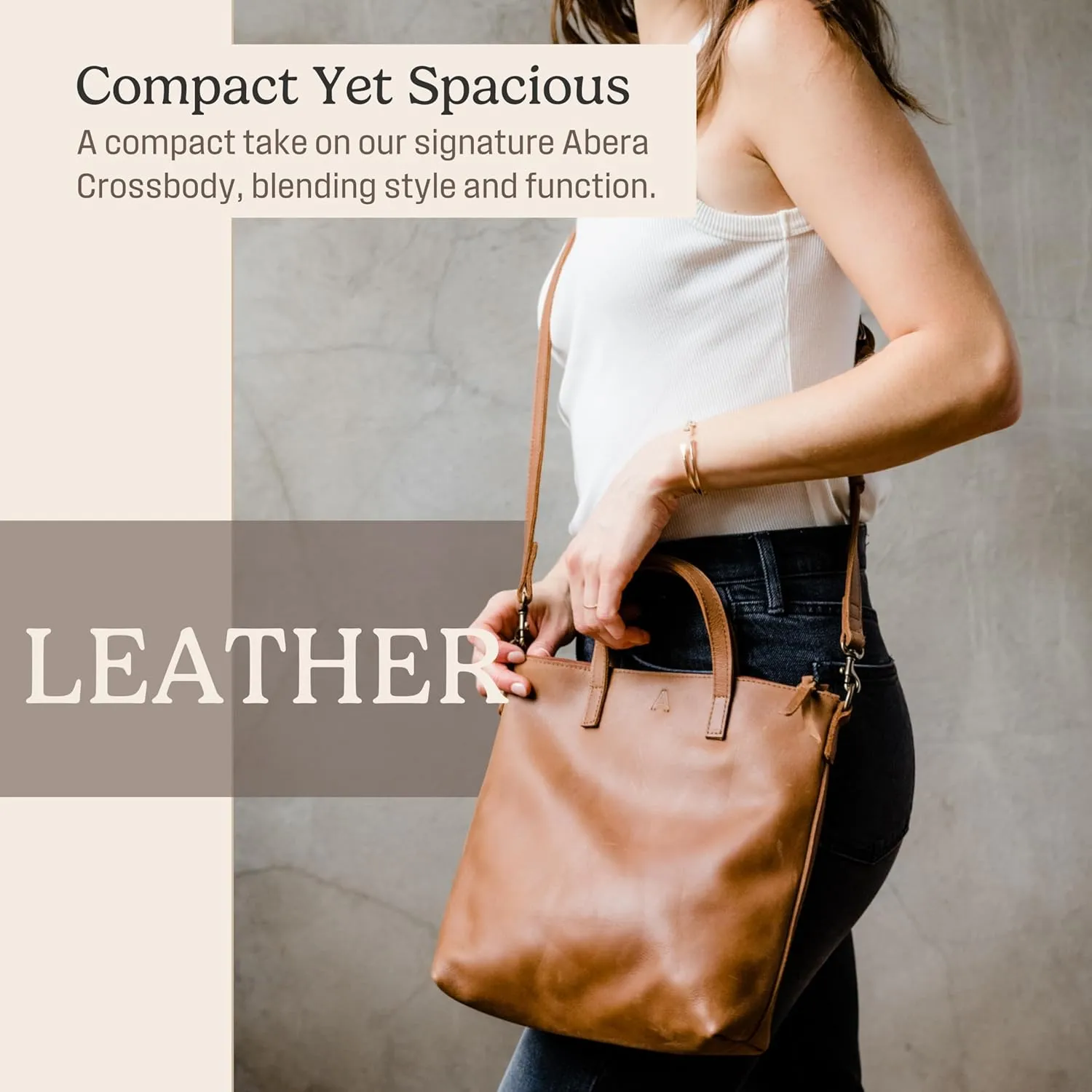 ABLE Clothing Leather Tote Bag for Women,Stylish, Handcrafted, Accessory and Utility Tote Bag with Drop Straps