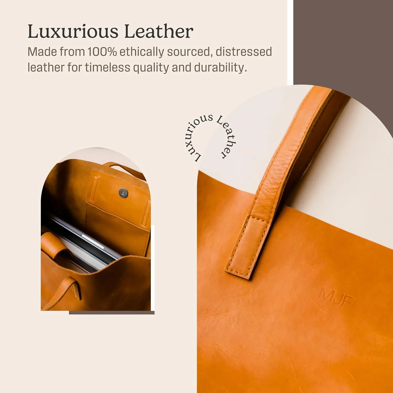 ABLE Clothing Leather Tote Bag for Women,Stylish, Handcrafted, Accessory and Utility Tote Bag with Drop Straps