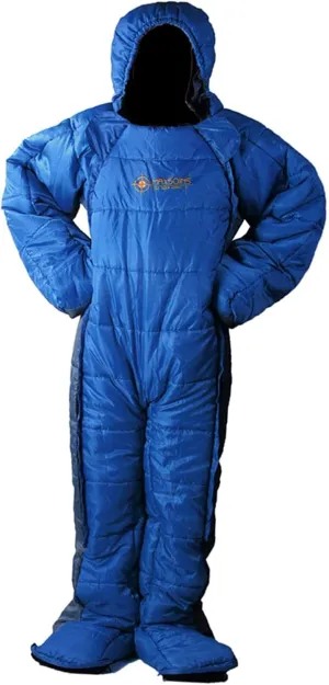 Adult Full Body Wearable Sleeping Bag with Zippers for Outdoor Travel