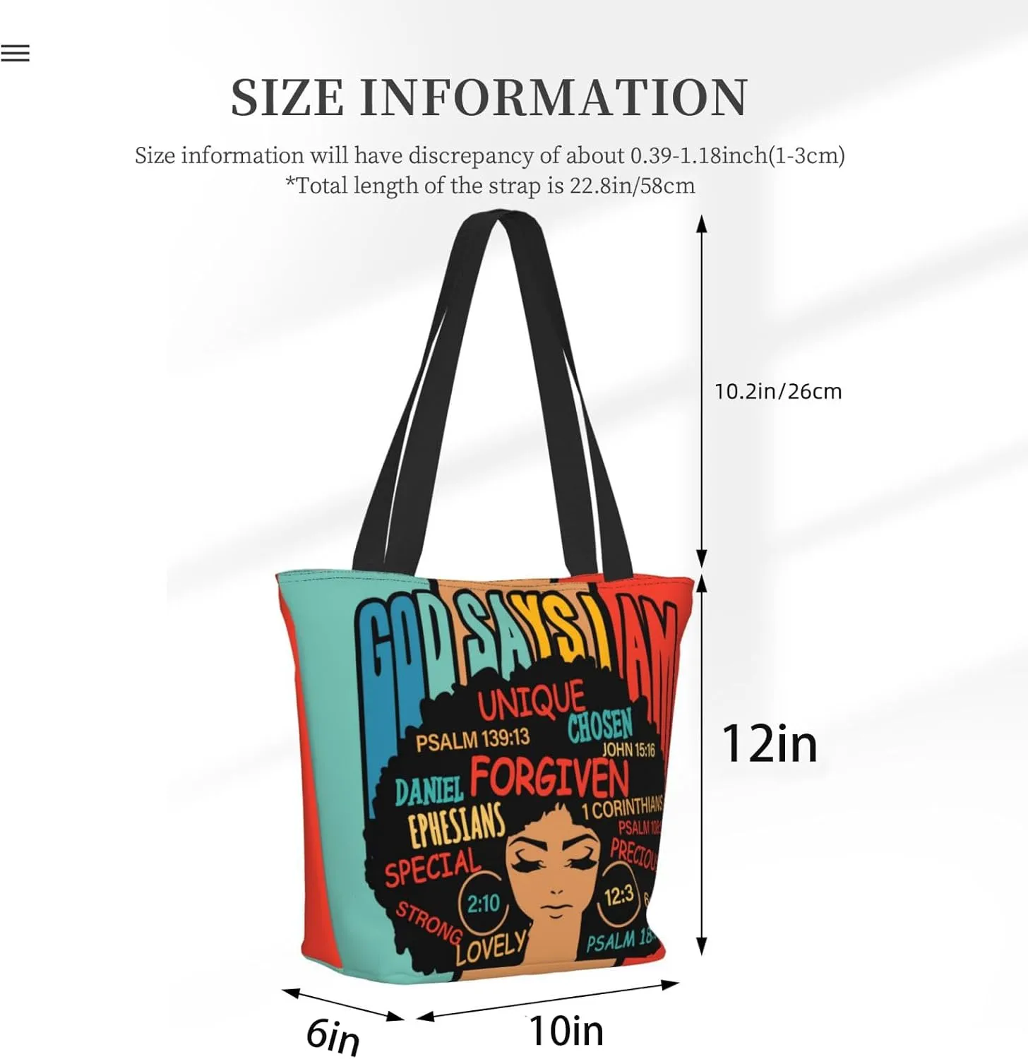 African American Tote Bag for Women, African Handbags, Black Women Bags Art Shoulder Handbag
