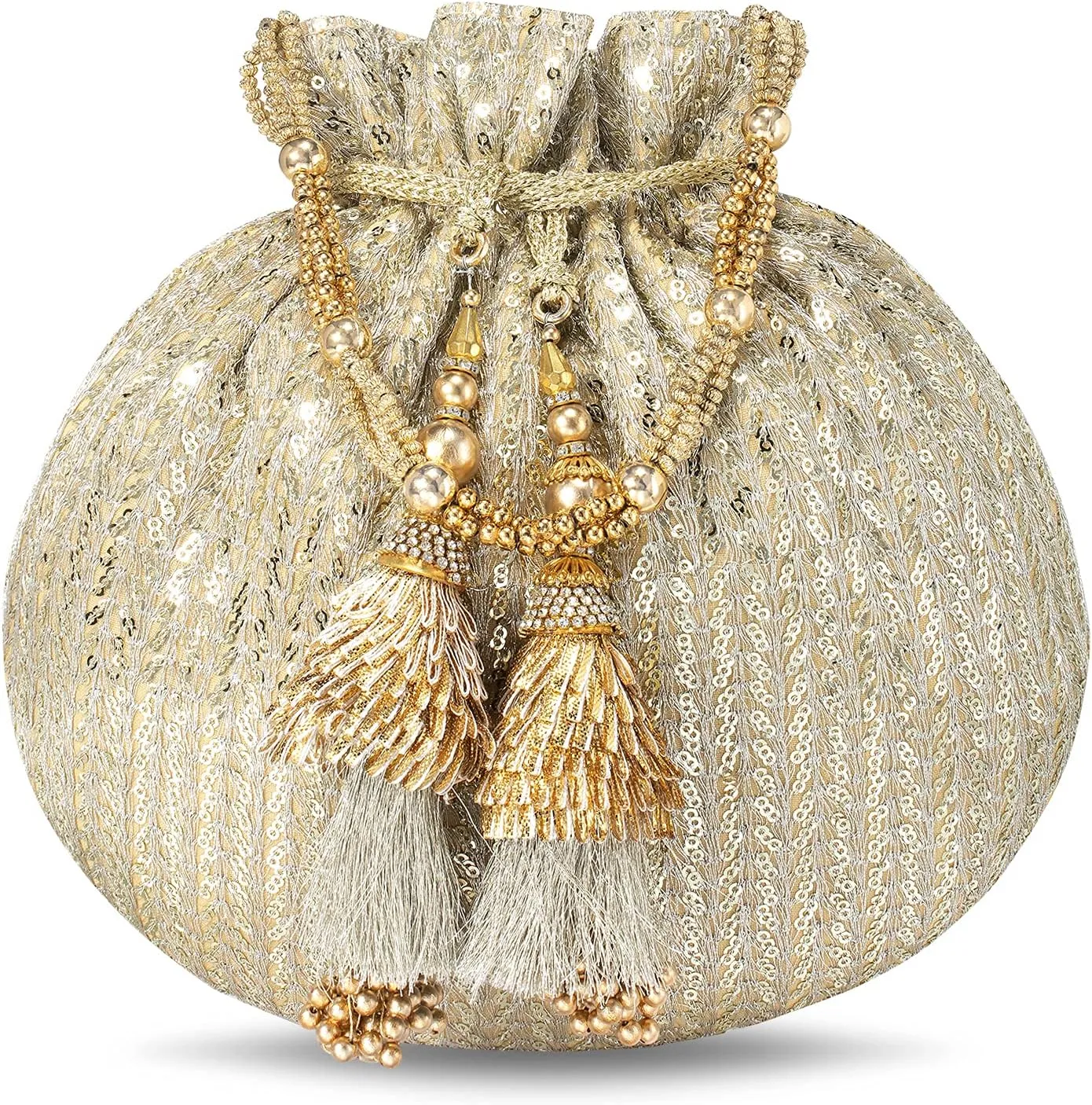 Aheli Potli Bags Gift for Women Evening Bag Clutch Ethnic Bride Purse with Drawstring