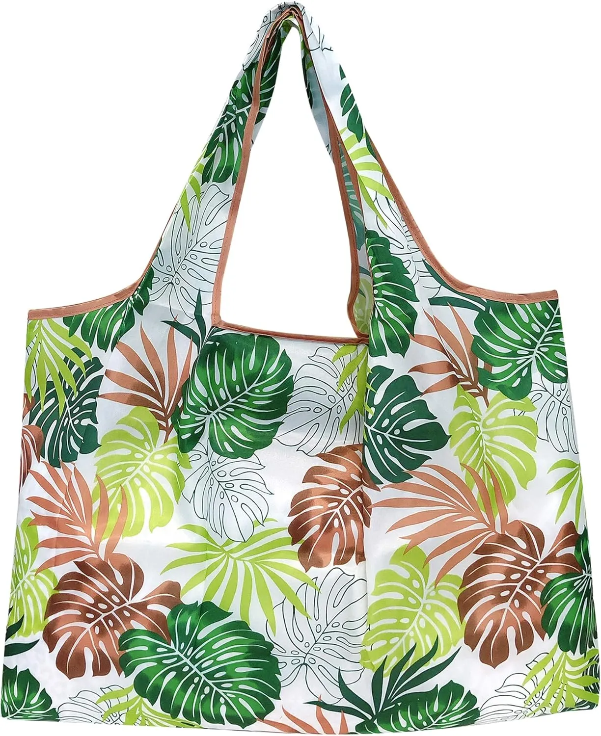 alldyrew Large Foldable Tote Nylon Reusable Grocery Bag, 3 Pack