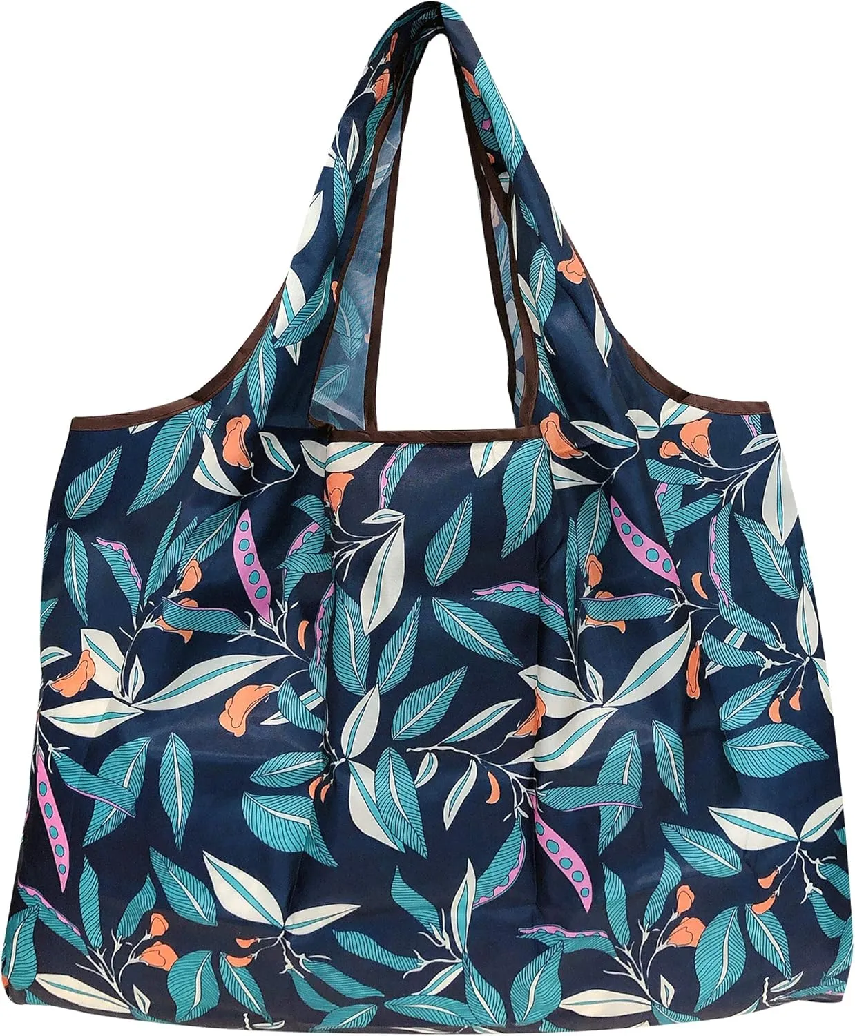 alldyrew Large Foldable Tote Nylon Reusable Grocery Bag, 3 Pack