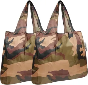 allydrew Foldable Tote Nylon Reusable Grocery Bag (Set of 2)