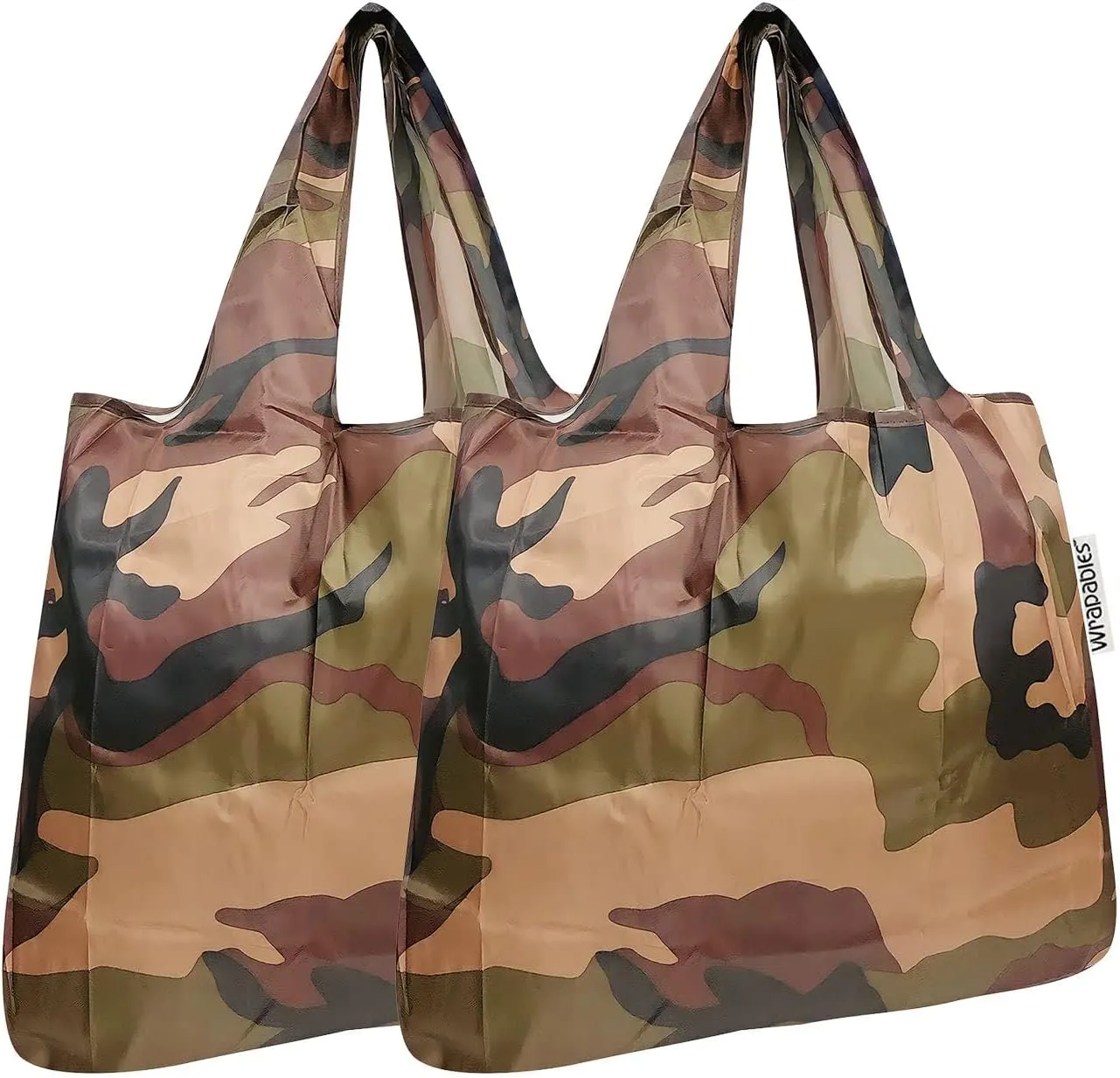 allydrew Foldable Tote Nylon Reusable Grocery Bag (Set of 2)