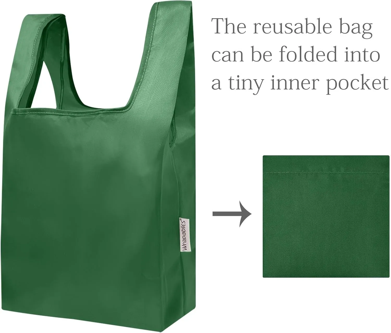 allydrew JoliBag Nylon Reusable Grocery Bag, 2 Pack