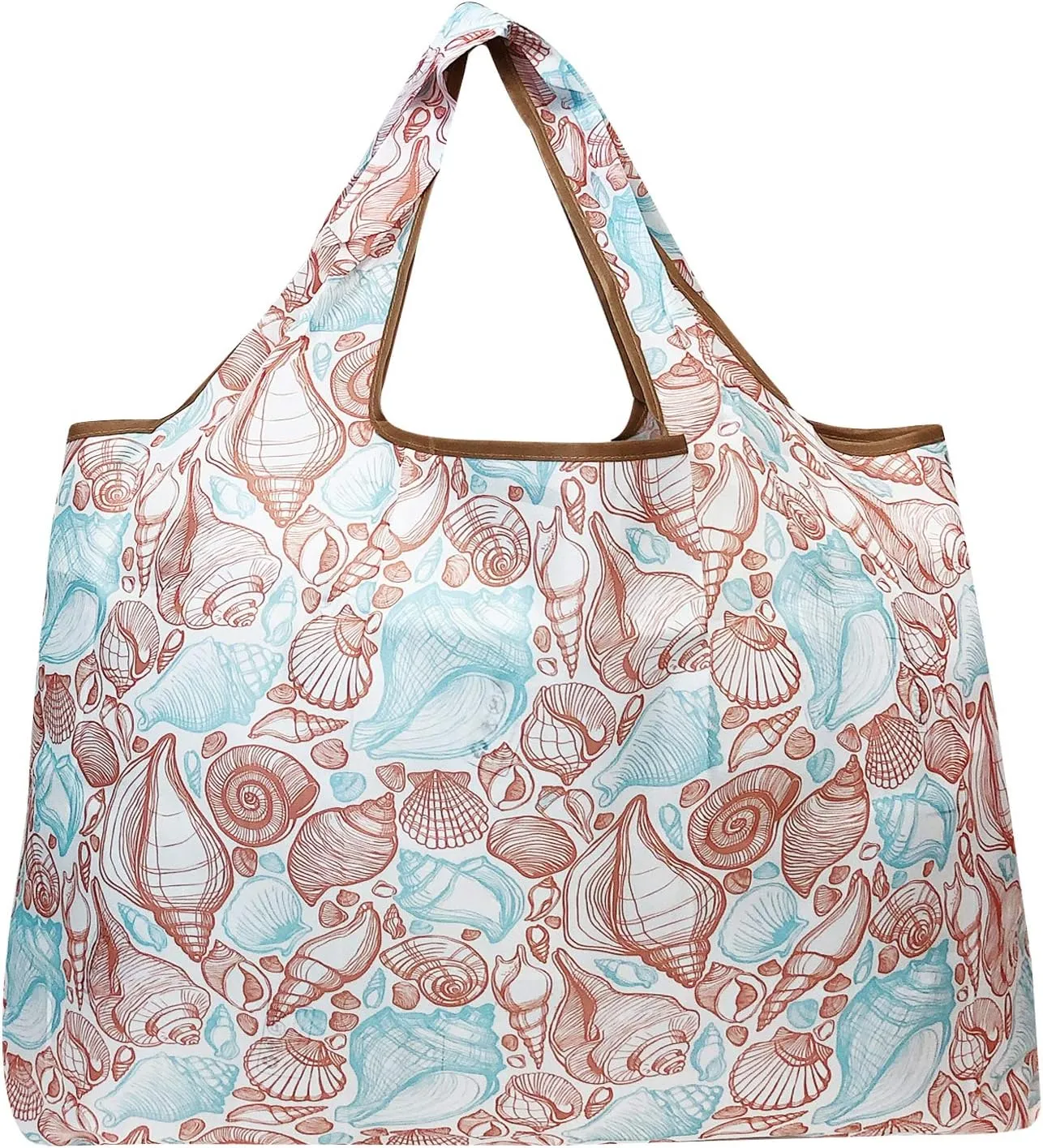 allydrew Large Foldable Tote Nylon Reusable Grocery Bags, 3 Pack