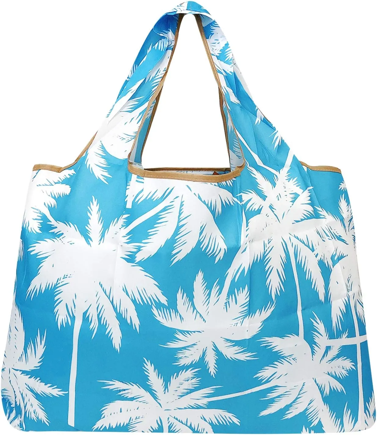 allydrew Large Foldable Tote Nylon Reusable Grocery Bags, 3 Pack