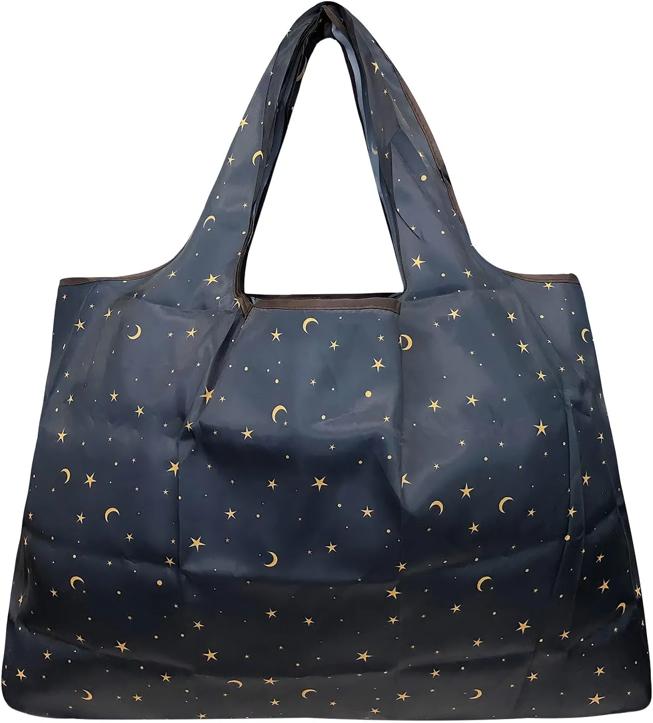allydrew Large Foldable Tote Nylon Reusable Grocery Bags, 6 Pack