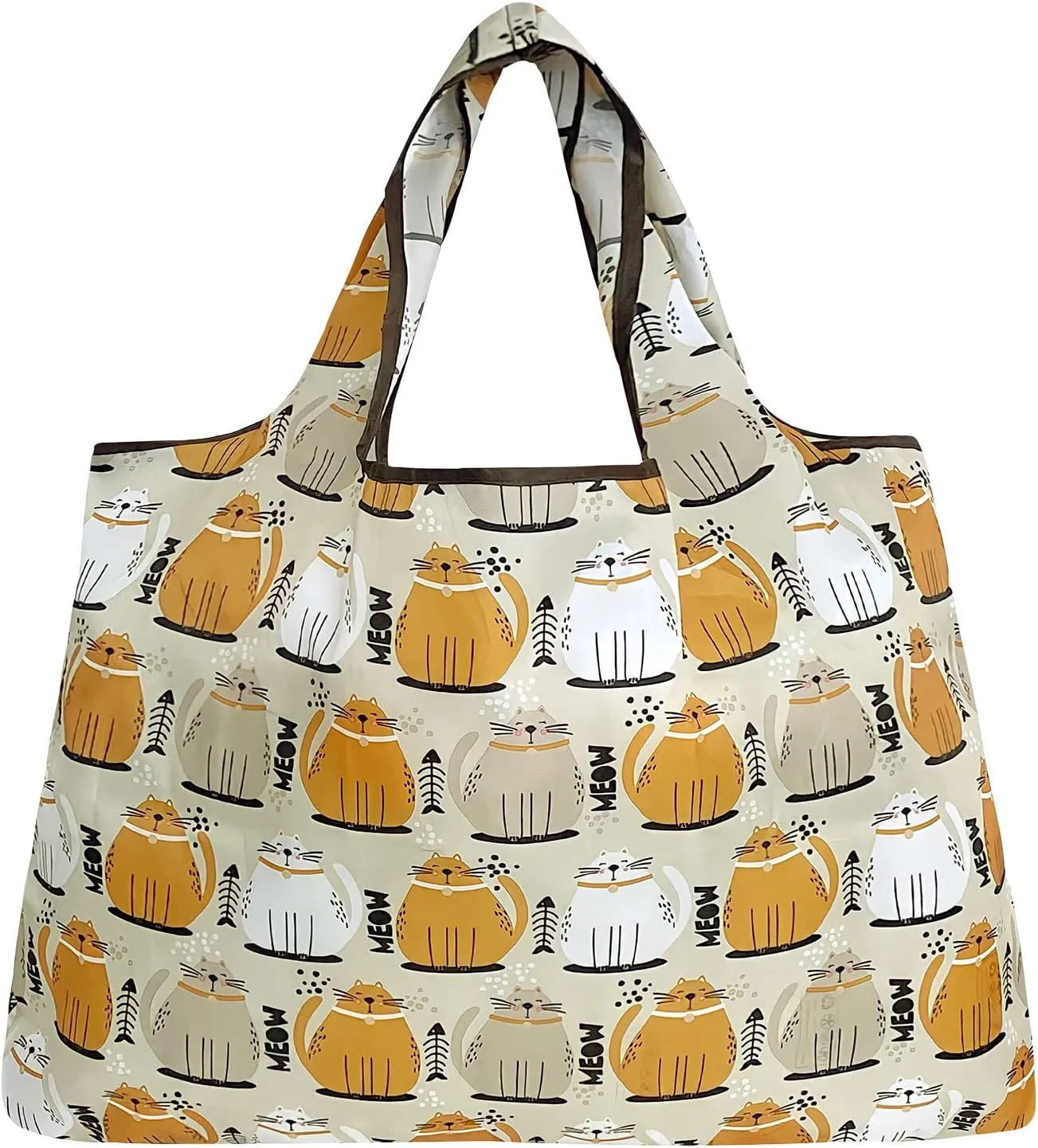Allydrew Large Foldable Tote Nylon Reusable Grocery Bags