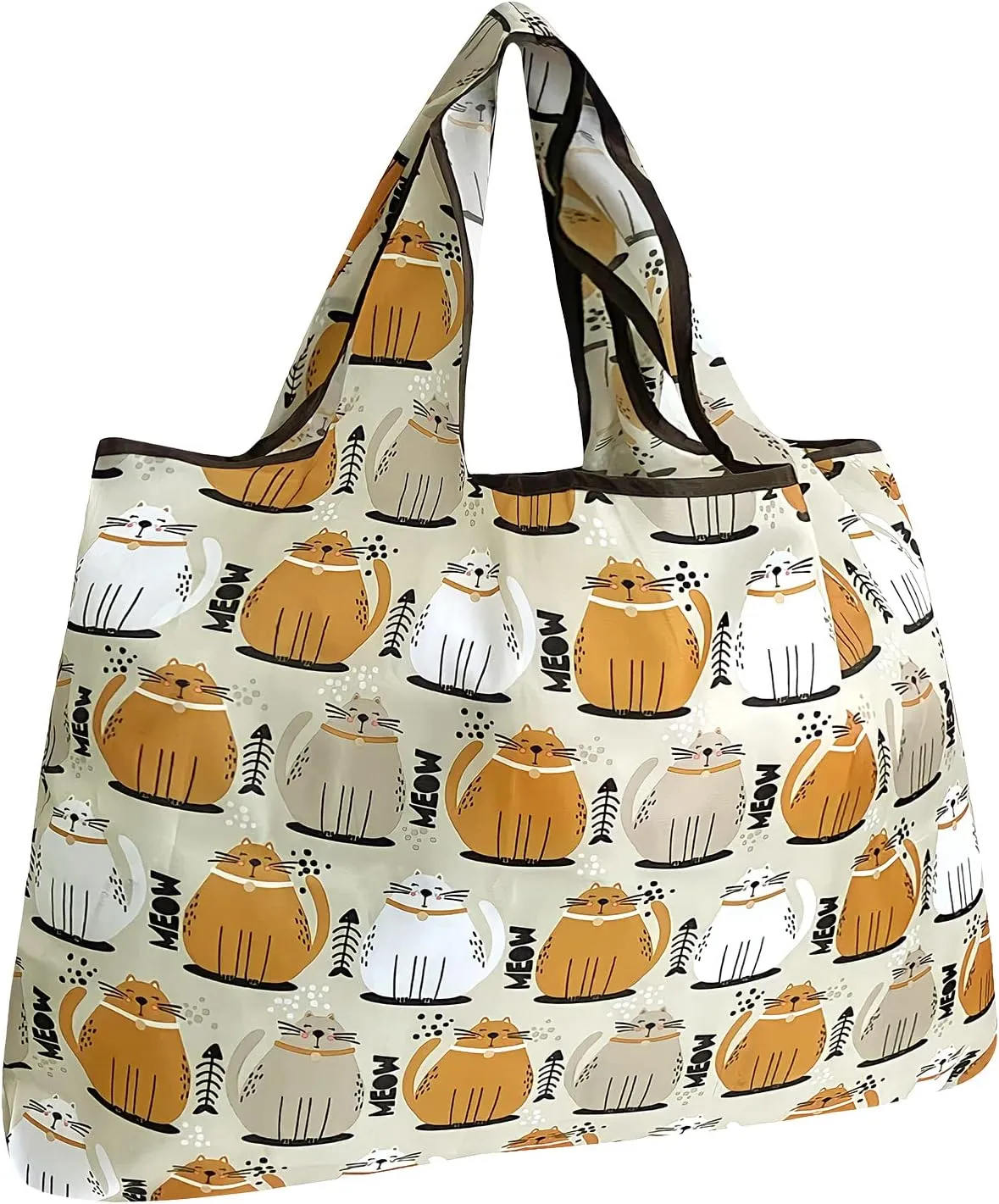 Allydrew Large Foldable Tote Nylon Reusable Grocery Bags