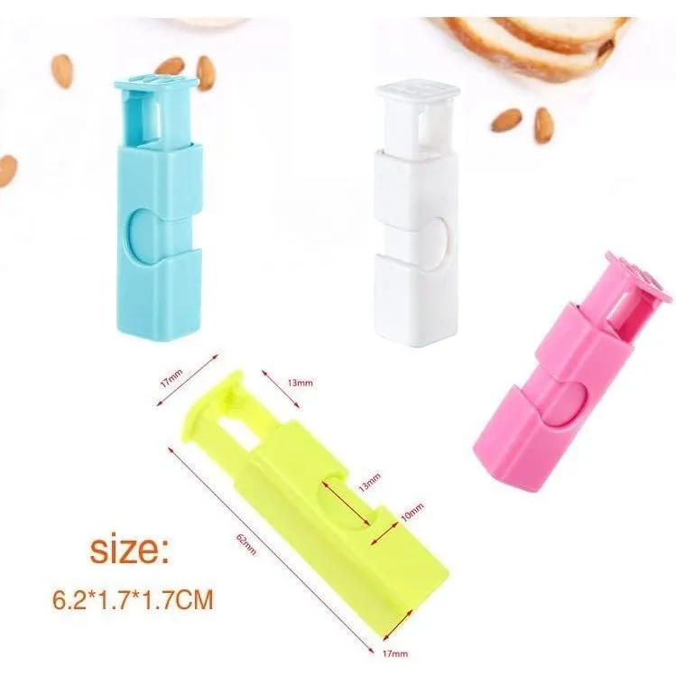 ALMEKAQUZ 16Pcs Reusable Bag Clips for Food Storage & Bread Bags - Squeeze & Lock Non-Slip Sealing Clips, Freezer & Fridge Safe - Kitchen, Home, Office Use