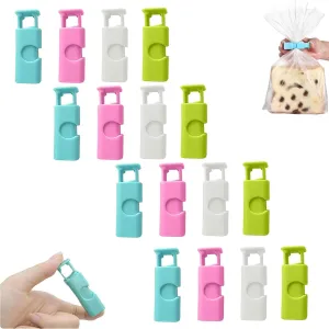 ALMEKAQUZ 16Pcs Reusable Bag Clips for Food Storage & Bread Bags - Squeeze & Lock Non-Slip Sealing Clips, Freezer & Fridge Safe - Kitchen, Home, Office Use