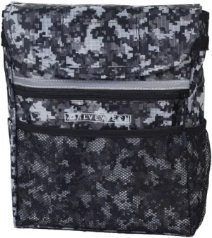 AlveyTech Saddle Bag for Mobility Scooter, Wheelchair, & Electric Power Chair (Large, Digital Gray Camo) - Accessories Holder Armrest Side Pouch Storage Organizer Bags for Adults, Water-Resistant