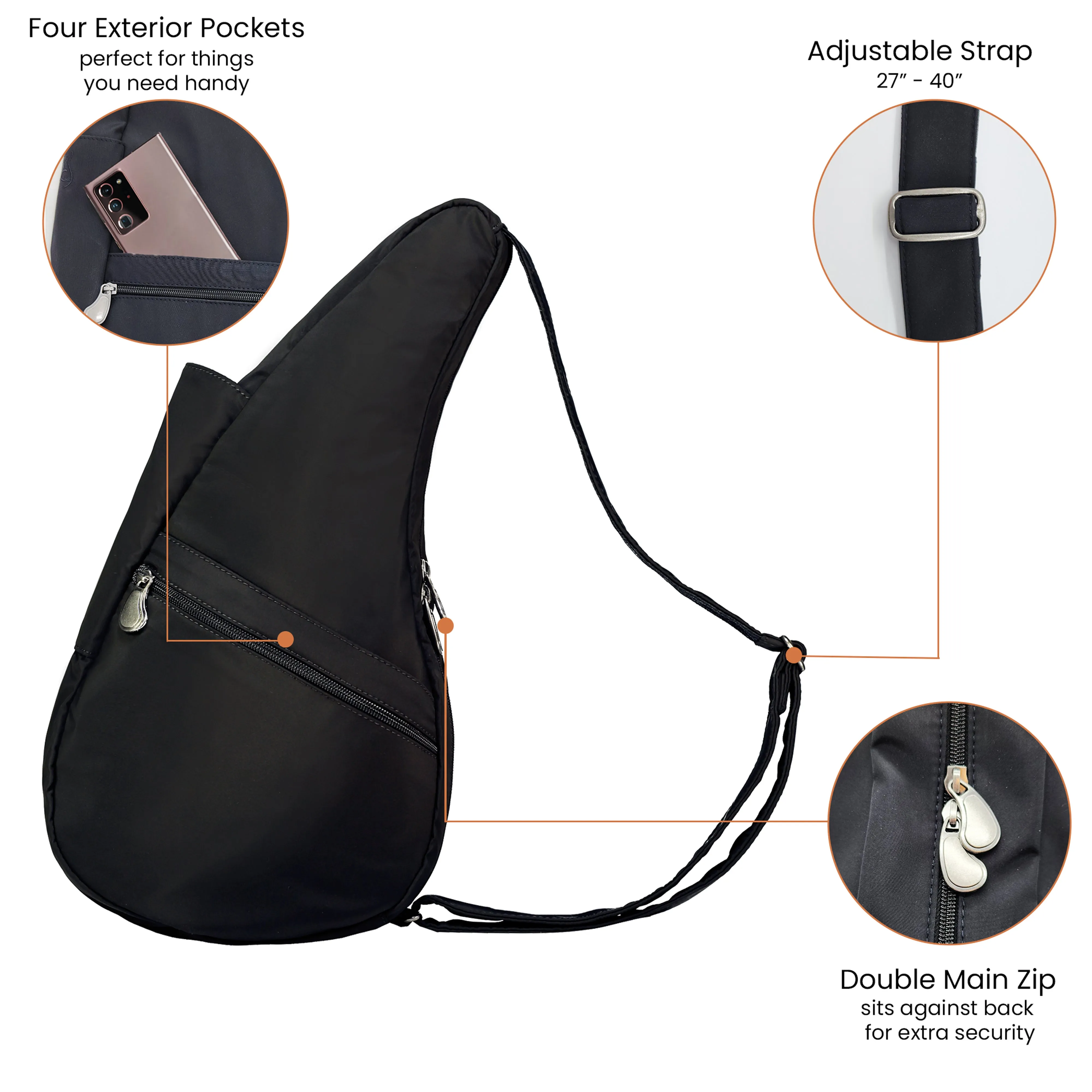 AmeriBag 17" Distressed Nylon Healthy Back Bag Tote® (Small)