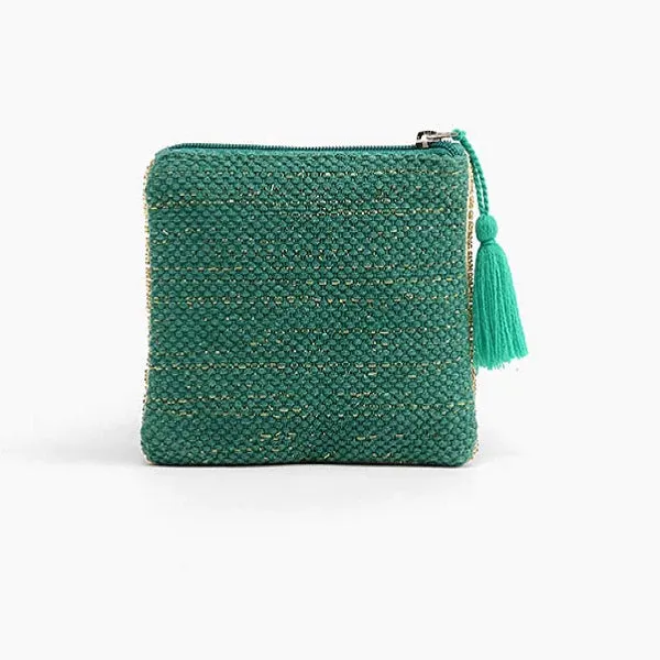 America & Beyond Embellished Evil Eye Coin Bag