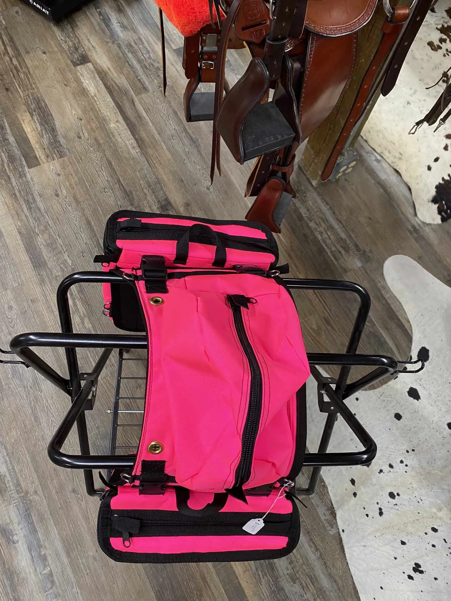 Amish Made Hot Pink Detachable Saddle Bags