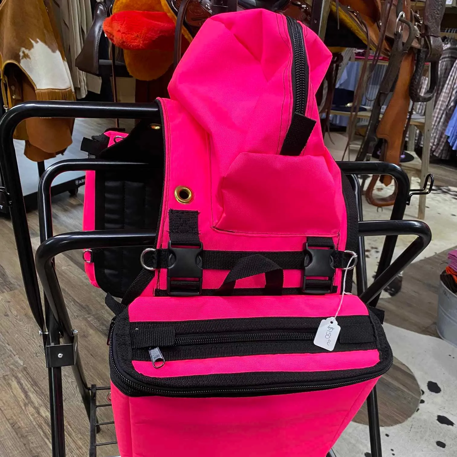 Amish Made Hot Pink Detachable Saddle Bags