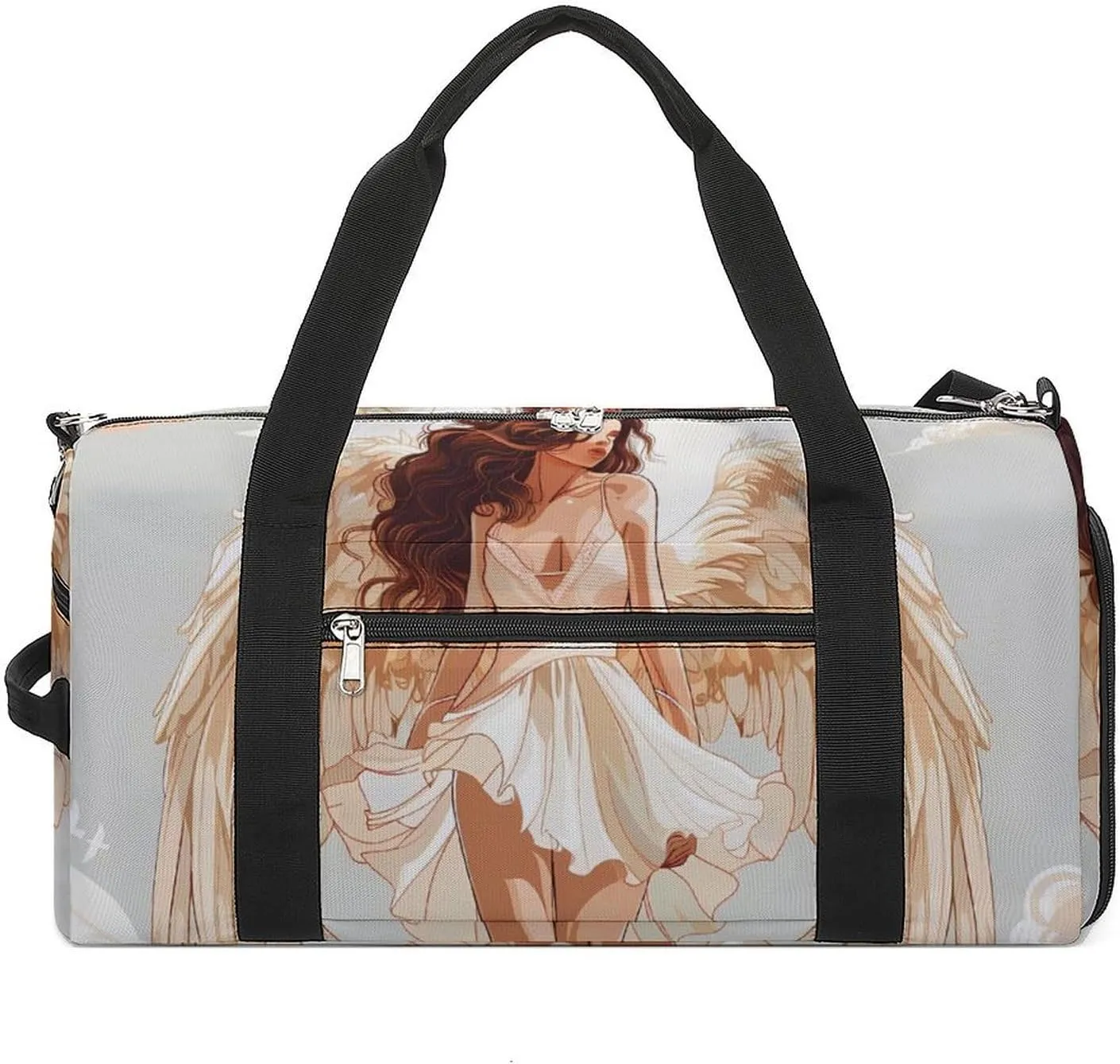 Angel Wings Gym Bag for Men Women Lightweight Duffel Bag Sports Workout Bag for Travel Yoga