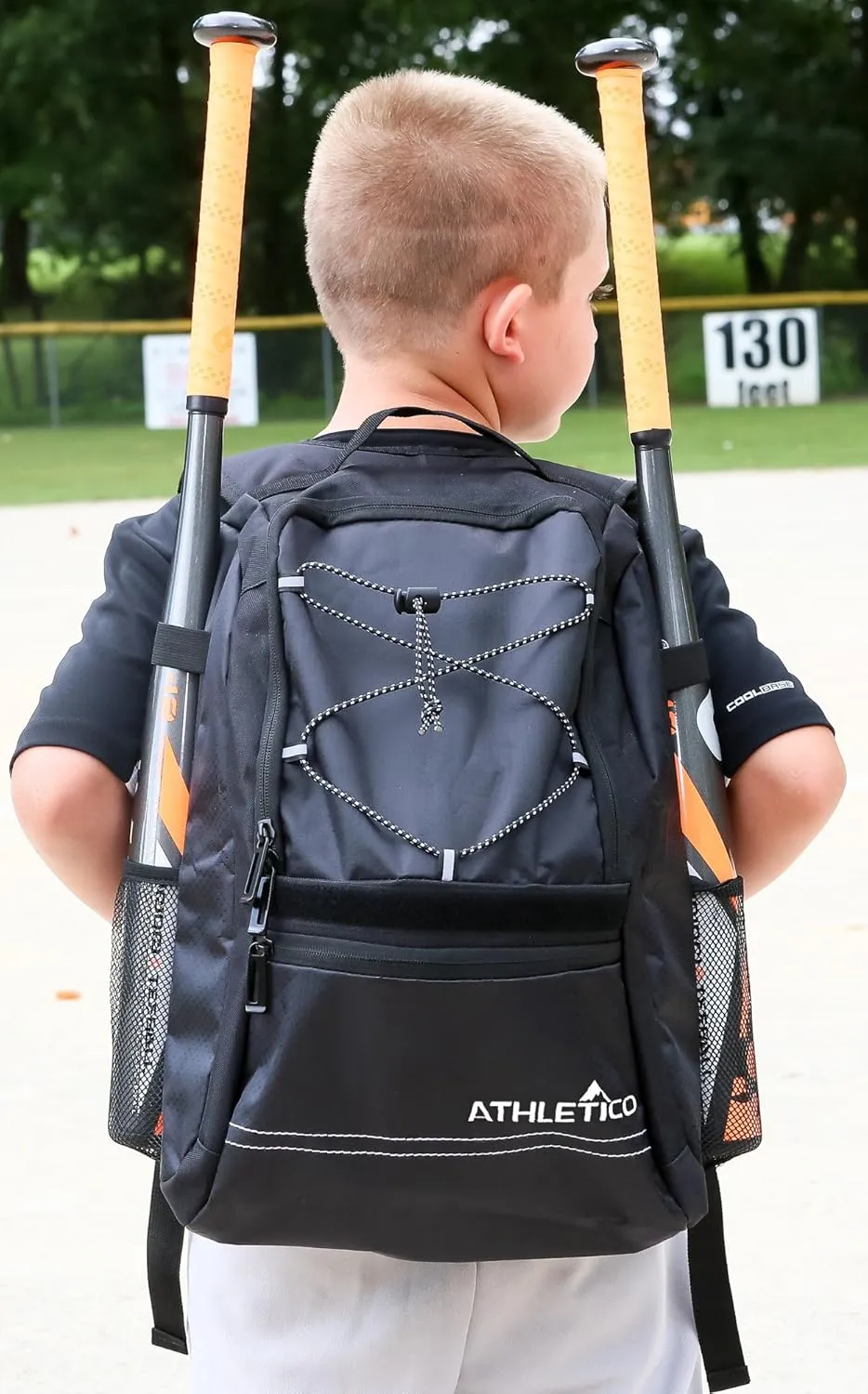 Athletico Youth Baseball Bag - Bat Backpack for Baseball, T-Ball & Softball Equipment & Gear | Holds Bat, Helmet, Glove | Fence Hook