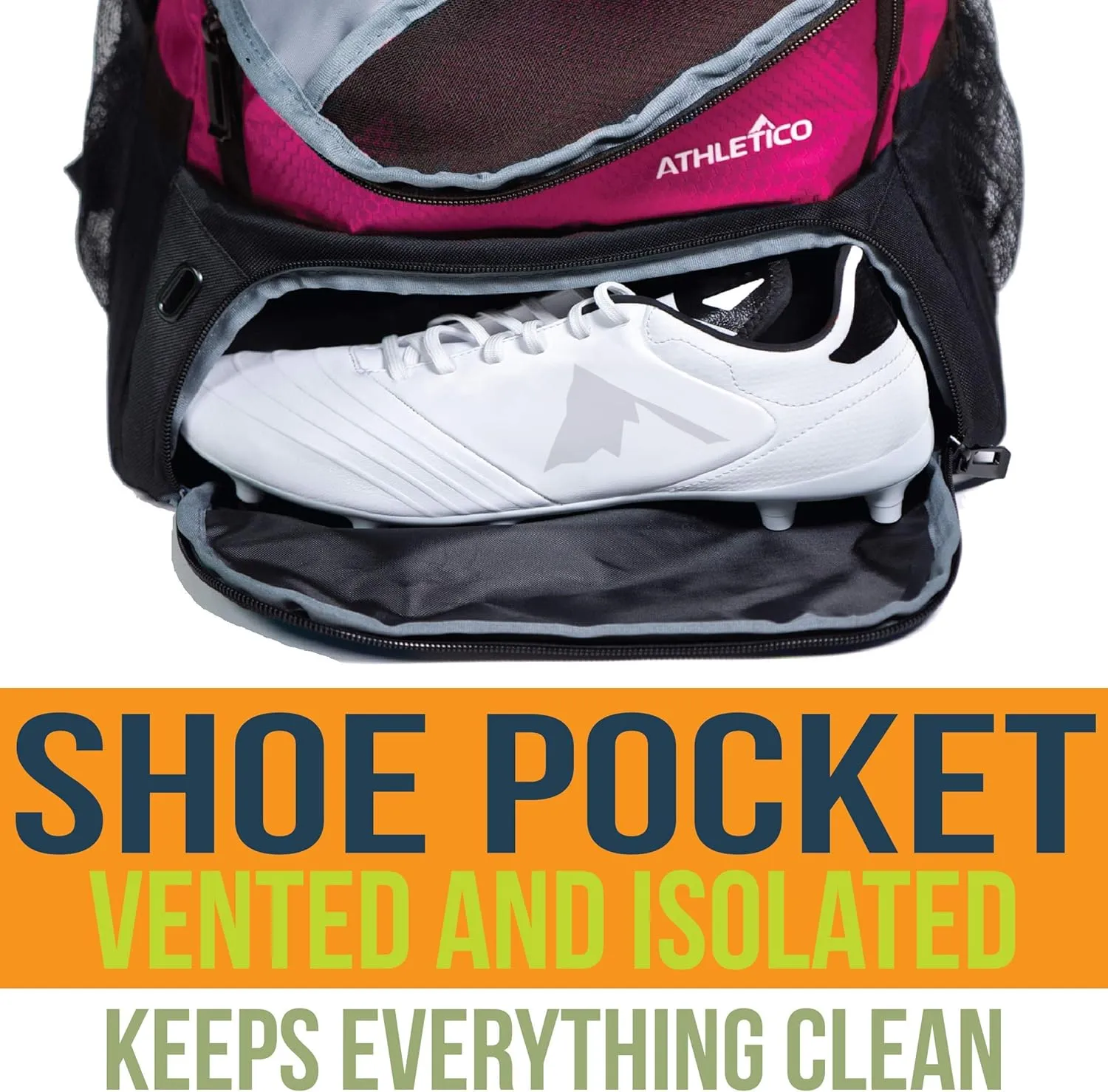 Athletico Youth Soccer Bag - Soccer Backpack & Bags for Basketball, Volleyball & Football | Includes Separate Cleat and Ball Compartment