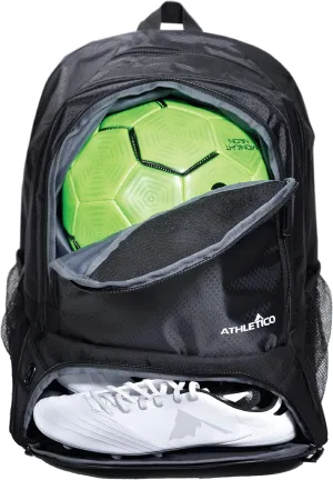 Athletico Youth Soccer Bag - Soccer Backpack & Bags for Basketball, Volleyball & Football | Includes Separate Cleat and Ball Compartment