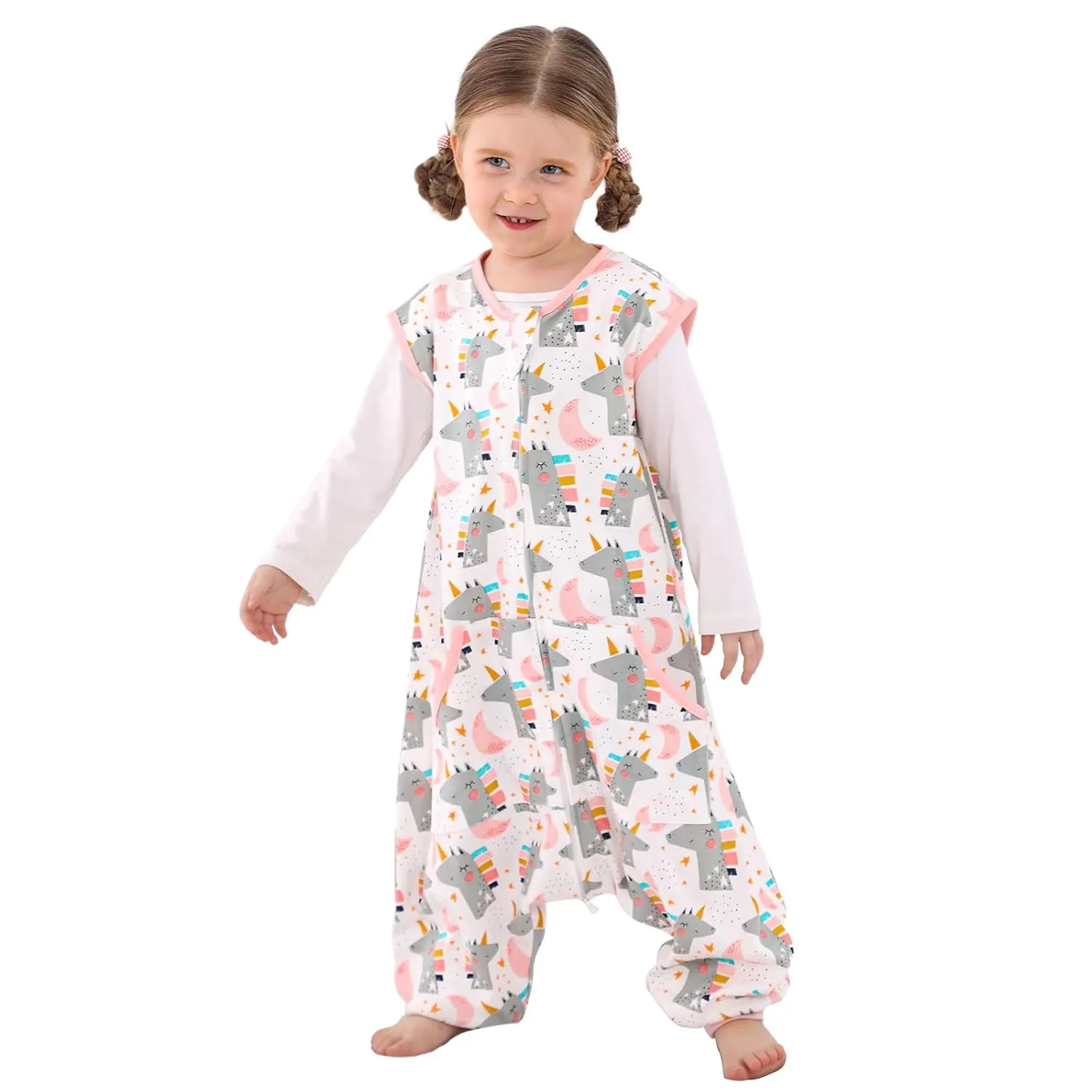 Baby Toddler Sleep Sacks, 3t-5t, Wearable Blankets with Feet, Sleeveless Soft Sacks for Baby Boys or Girls
