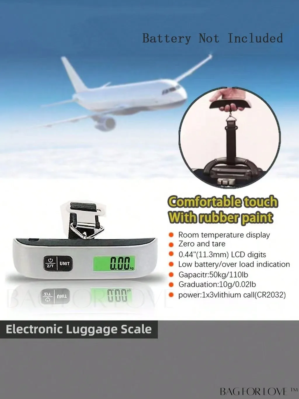 BagForLove - Compact Electric Weight Scale - Portable and Convenient