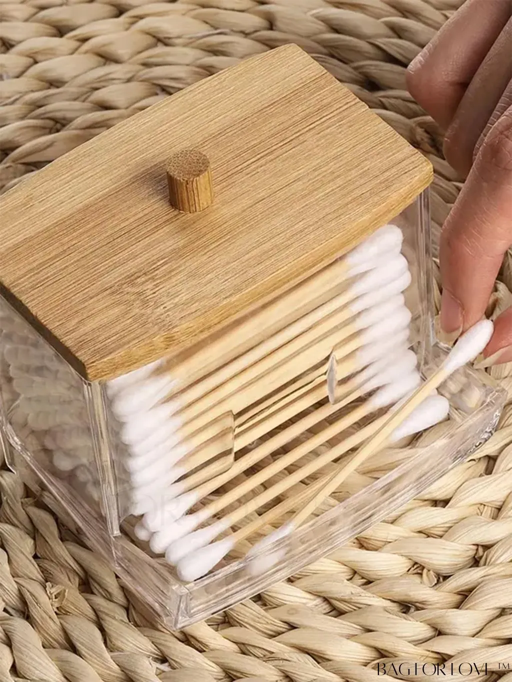 BagForLove - Elegant 7oz Swab Box Holder with Storage Bag