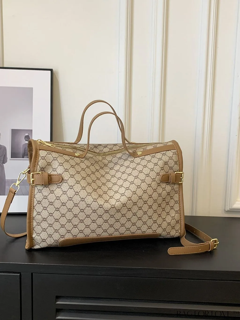 BagForLove - Geometric Pattern Travel Tote Bag - Stylish & Spacious Womens Handbag