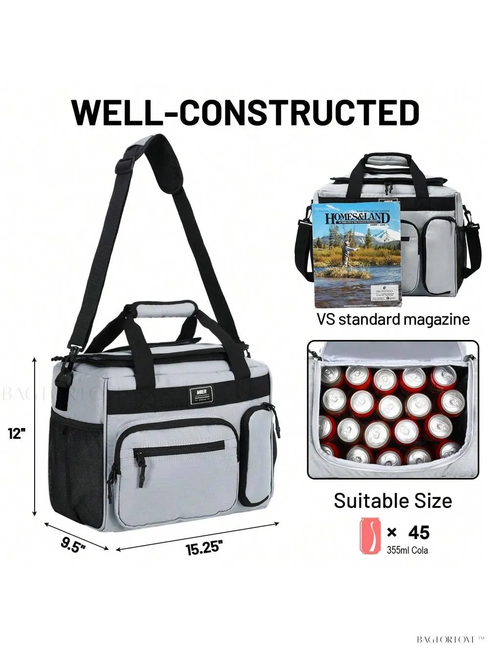 BagForLove - Spacious Collapsible Picnic Lunch Tote